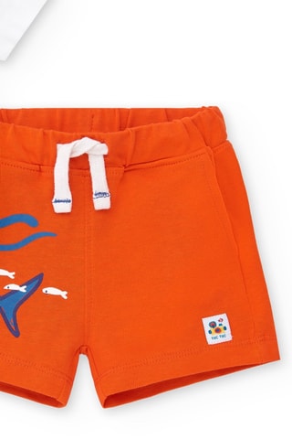 T-shirt en short Salty Air - Wit en oranje