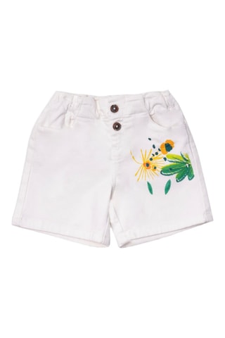 Short en jean Tropic Feelings - Blanc