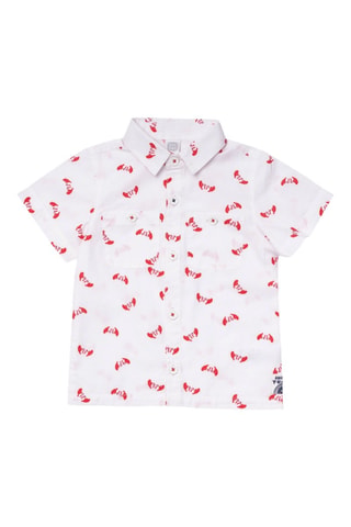 Chemise Beach Day - Blanc et rouge