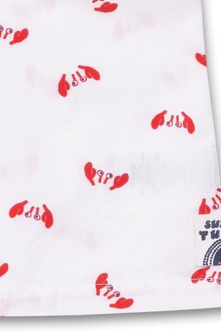 Chemise Beach Day - Blanc et rouge