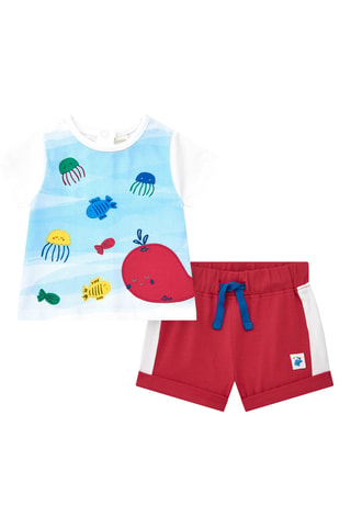 T-shirt et short Under The Sea - Rouge