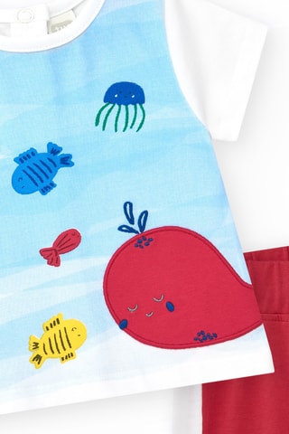 T-shirt et short Under The Sea - Rouge