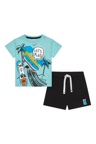 T-shirt en Bermuda First have fun - Zwart
