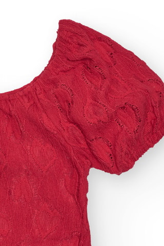T-shirt en dentelle Strawberry Sorbet - Rouge