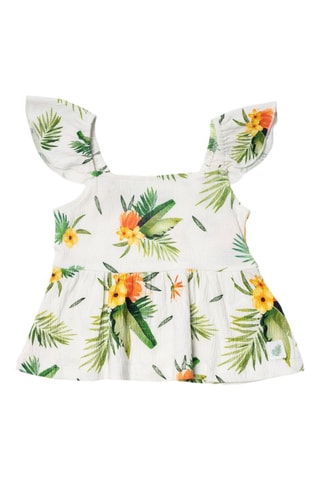 Blouse Oasis - Blanc et vert