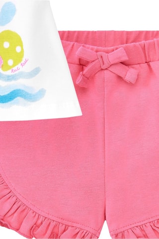 T-shirt et short - Blanc et rose