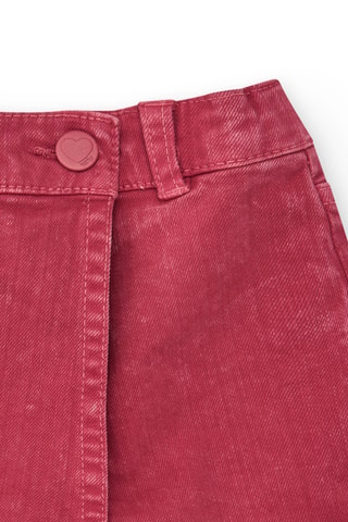 Jupe-short en jean Beach Squad - Rouge