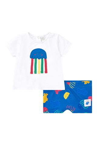 T-shirt et boxer de bain Under The Sea - Bleu