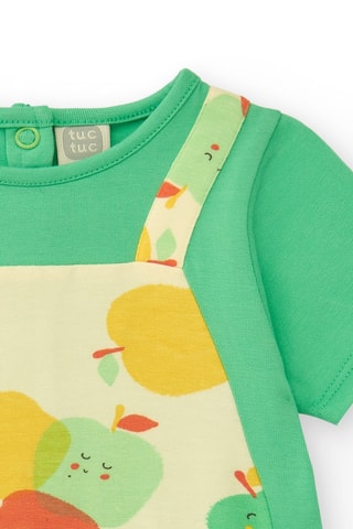 Combinaison trompe-l'œil Healthy apple - Jaune
