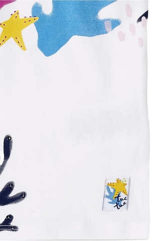 T-shirt - Blanc et bleu
