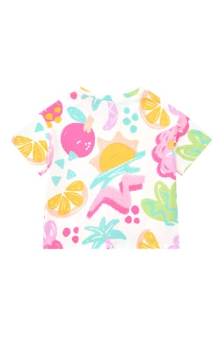 T-shirt noué Sunrise is a Lemon - Blanc