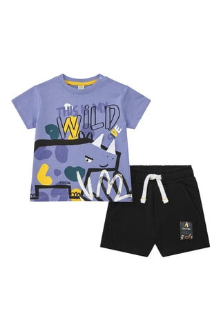 T-shirt et short Say Cheese - Violet