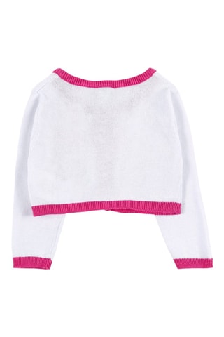 Gilet Animal Life - Blanc et rose