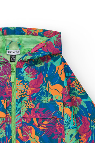 Regenjas met Capuchon Tropical Vibes - Groen