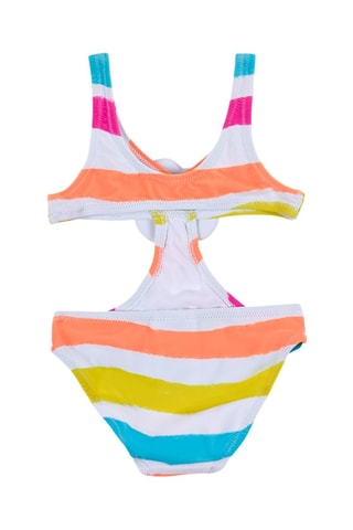 Maillot 1 pièce Laguna Beach - Blanc et rose