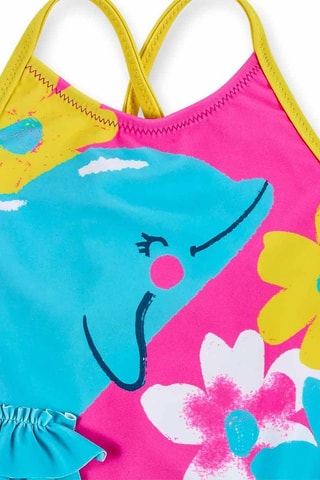 Maillot 1 pièce Laguna Beach - Jaune et rose