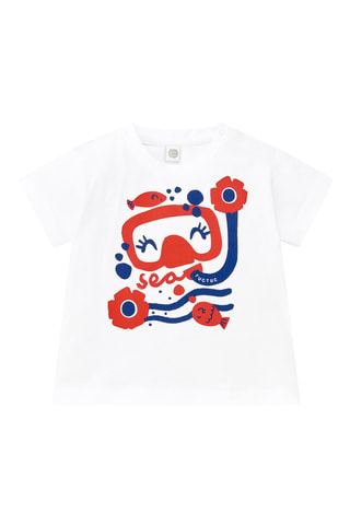 T-shirt Salty Air - Wit, rood en blauw