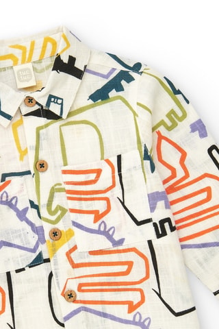 Chemise Say Cheese - Blanc