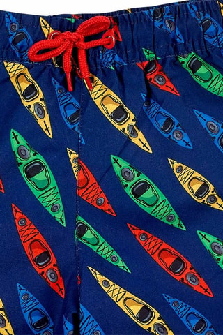 Short de bain Kayak Club - Rouge et bleu