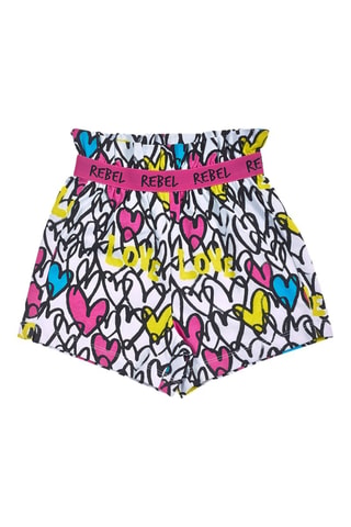 Short Rebel Girl - Wit en roze
