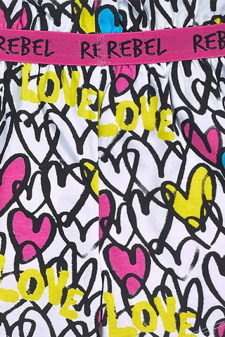 Short Rebel Girl - Wit en roze