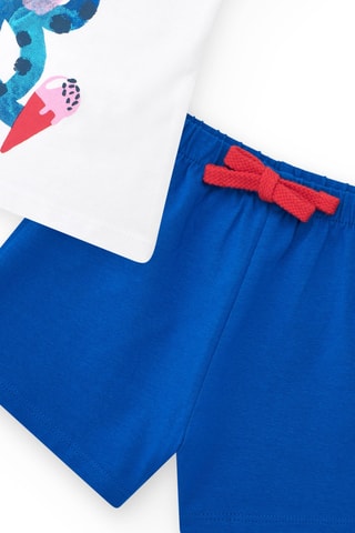 T-shirt et short Beach Squad - Bleu