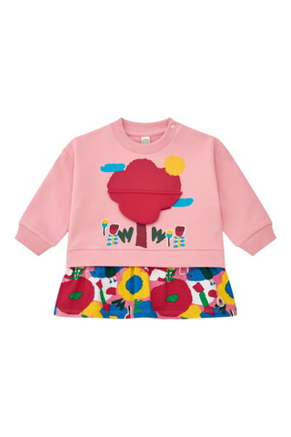 Robe trompe-l'œil Happy Garden - Rose