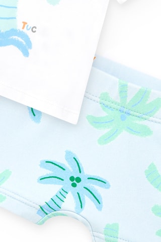 T-shirt et boxer de bain Tropical Summer - Vert