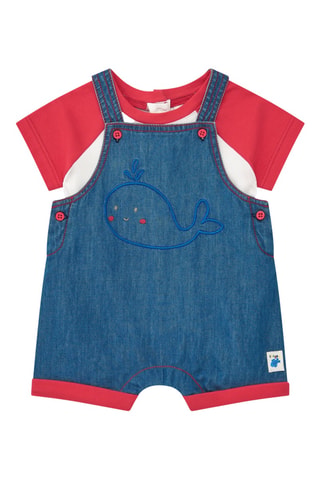 T-shirt et salopette en jean Under The Sea - Bleu
