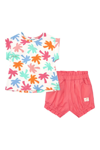 T-shirt en Short Tropical Summer - Roze