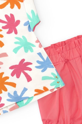 T-shirt en Short Tropical Summer - Roze