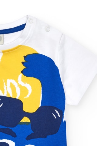 T-shirt Hey buddies - Blanc