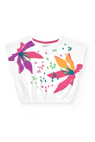 T-shirt Tropical Vibes - Blanc