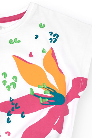 T-shirt Tropical Vibes - Blanc