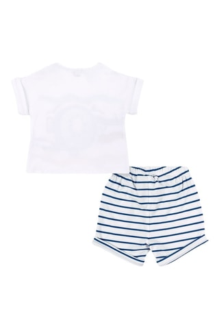 T-shirt et short - Blanc et bleu