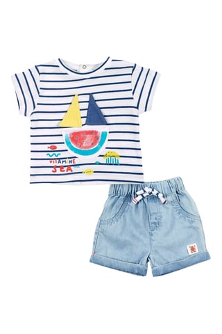 T-shirt et short - Bleu