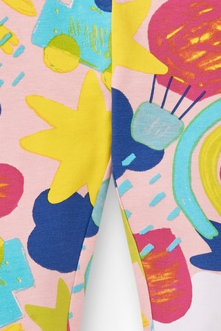 Legging Run Sing Jump - Bleu et rose