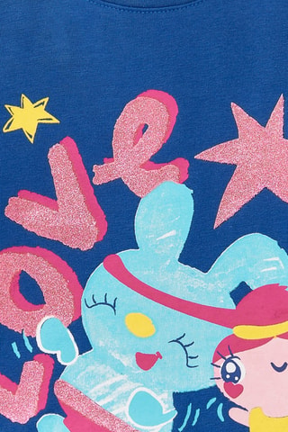 T-shirt Run Sing Jump - Blauw
