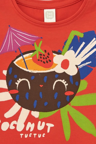 T-shirt Vacay Feelings - Rood
