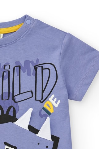 T-shirt Say Cheese - Violet