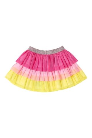 Rok met ruches Creamy ice - Geel en roze