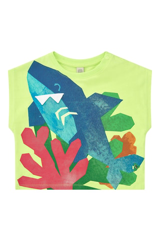 T-shirt cropped et short Color The Sea - Bleu