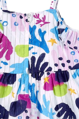 Jurk Ocean Wonders - Wit, blauw en roze