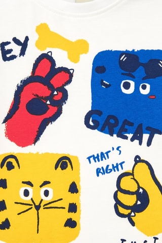 T-shirt Hey buddies - Blanc