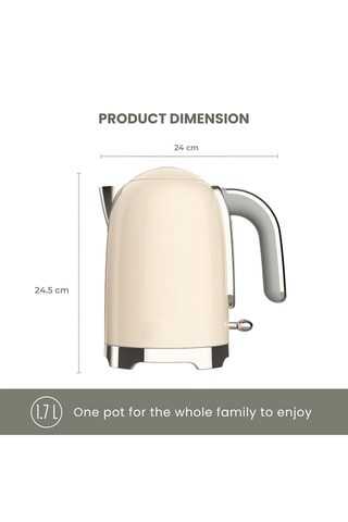 Hervidor inalámbrico de acero inoxidable Lake Geneva - 1,7 l - 2200 W