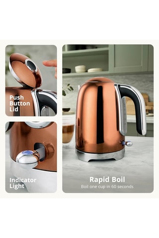Hervidor inalámbrico de acero inoxidable Lake Geneva - 1,7 l - 2200 W