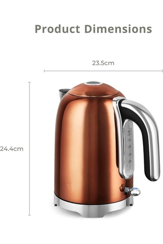 Hervidor inalámbrico de acero inoxidable Lake Geneva - 1,7 l - 2200 W