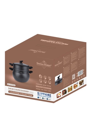Cuscusera con revestimiento de cerámica Lausanne - 24 cm - 9 l
