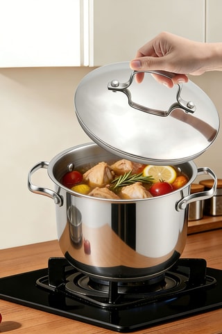 Cuscusera de acero inoxidable Zermatt Glacier - 24 cm - 12 l