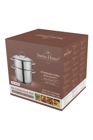 Cuscusera de acero inoxidable Zermatt Glacier - 24 cm - 12 l